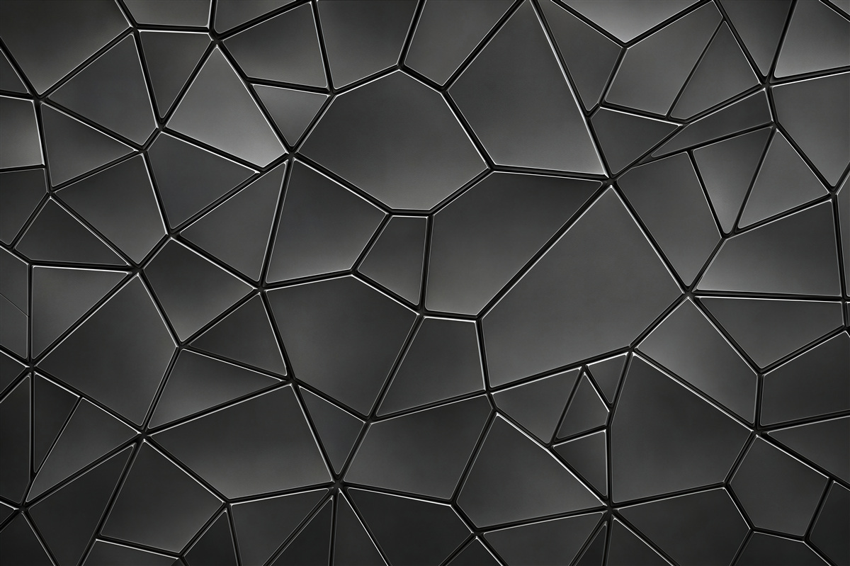 Fotobehang geometrische grijze panelen 3D modern voor woonkamer en kantoor