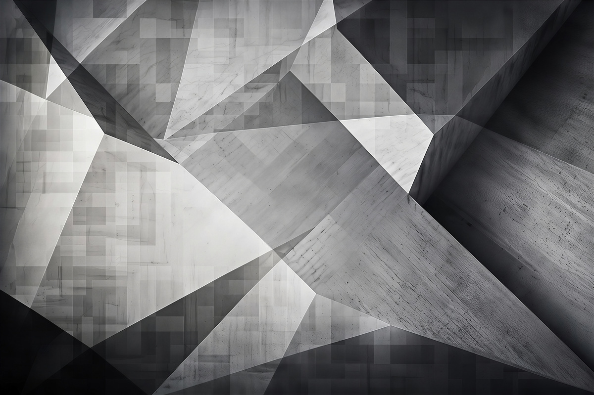 Fotobehang geometrische abstractie grijs en beige voor modern interieur
