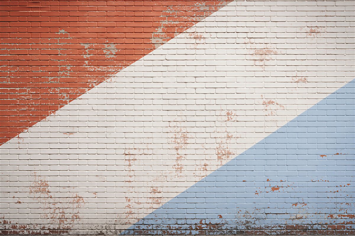 Fotobehang geometrische strepen beige crème en blauw modern minimalistisch
