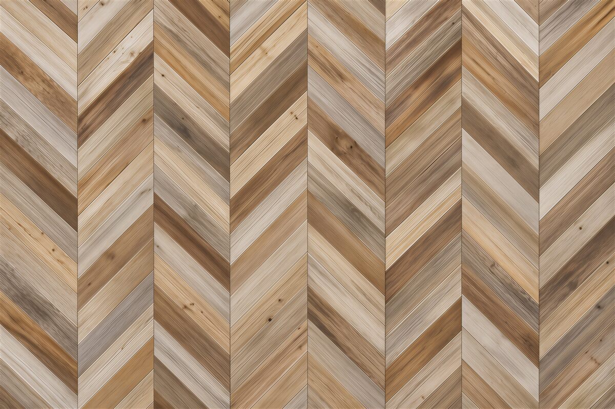Fotobehang beige geometrisch houten parket voor moderne interieurs