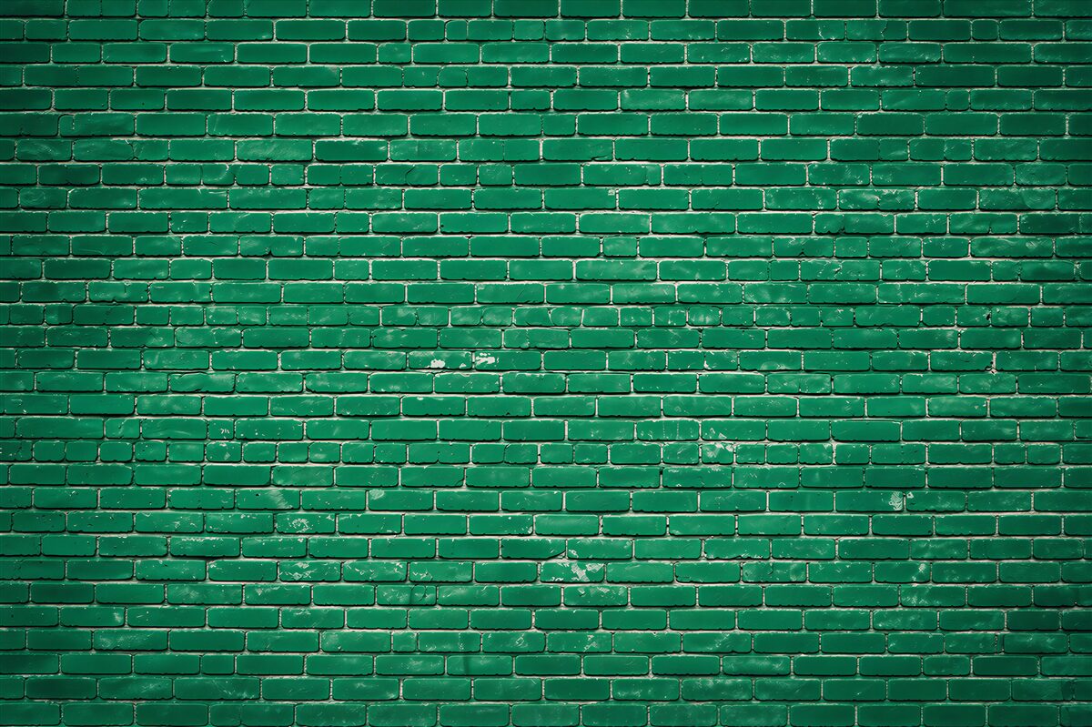 Fotobehang turquoise bakstenen muur