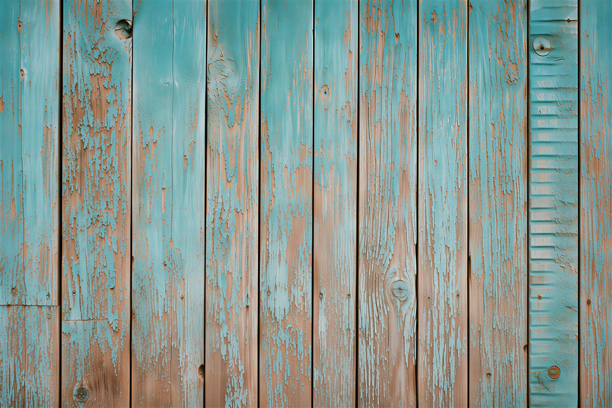 Fotobehang grijs-blauwe achtergrond met oude balken