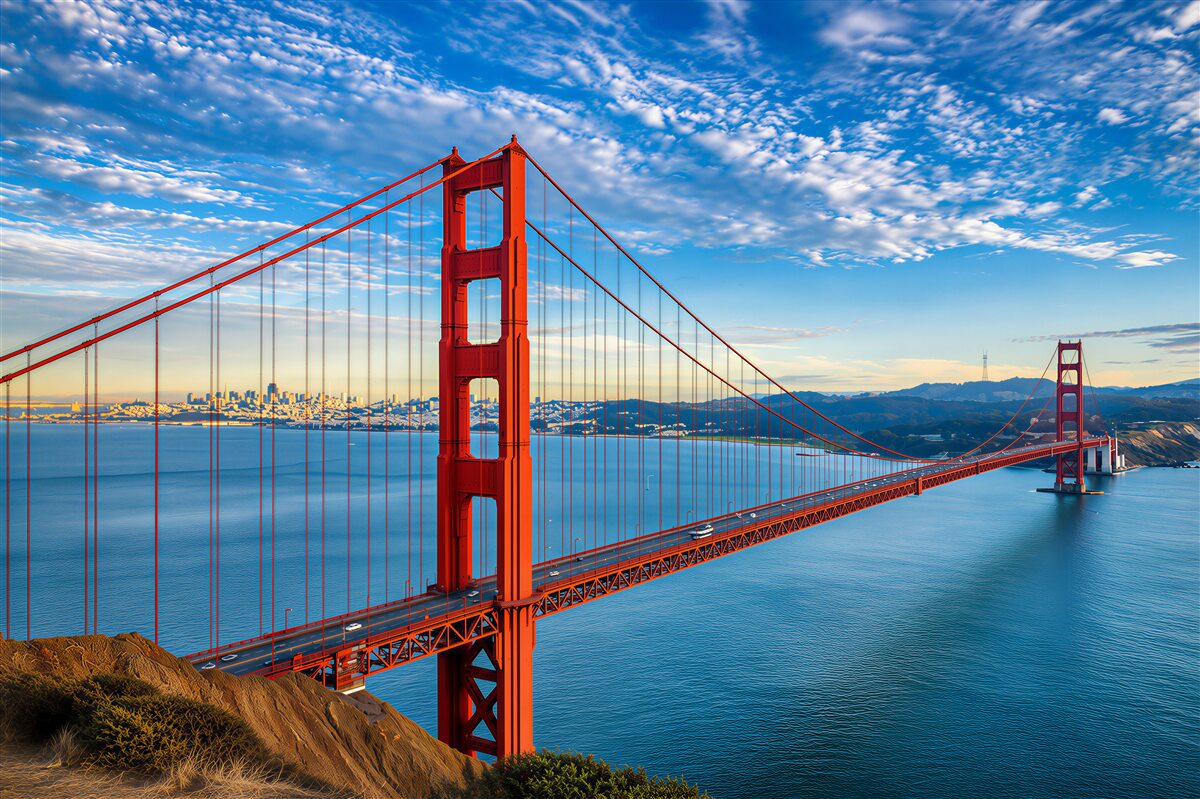 Fotobehang uitzicht op de Golden Gate Bridge
