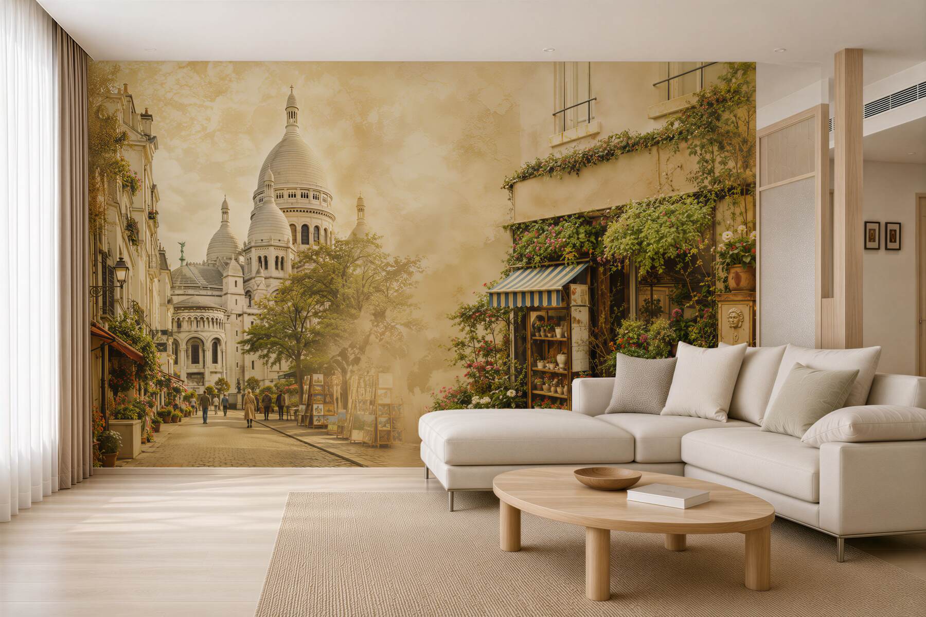 Fotobehang oude foto van de stad