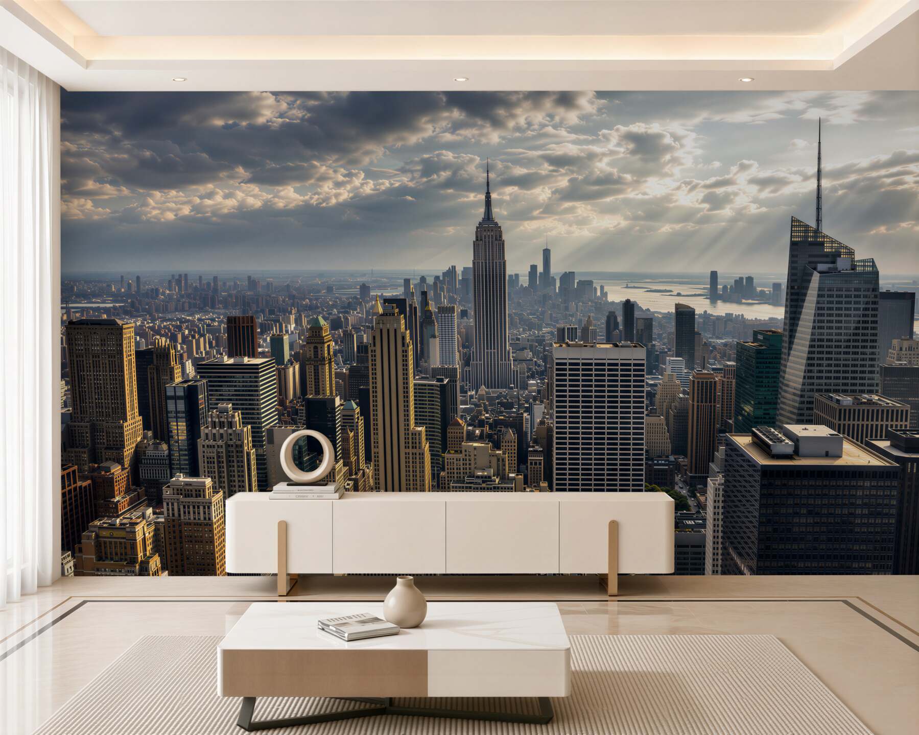 Fotobehang New York wacht op de regen