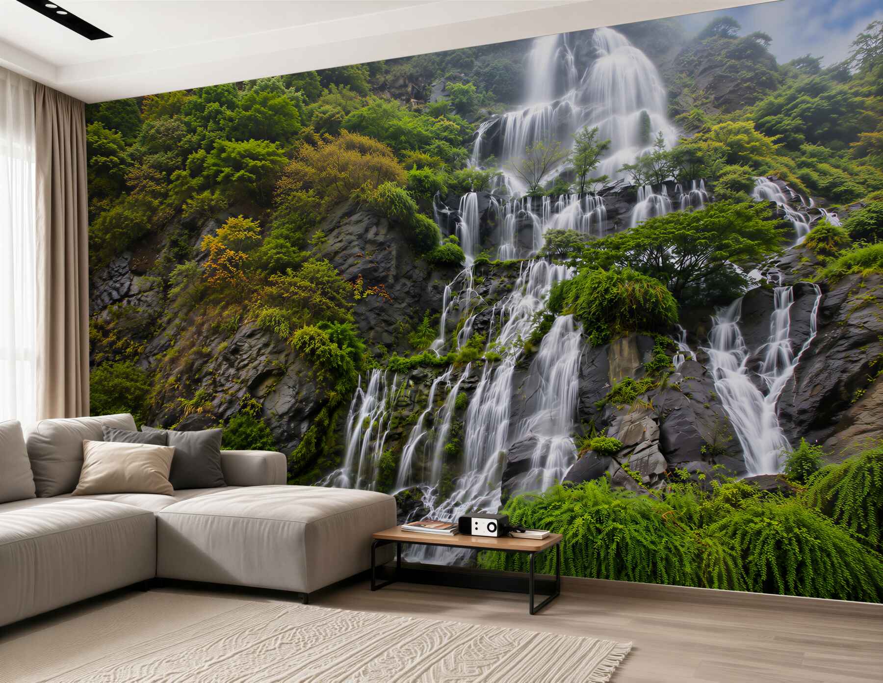 Fotobehang ongelooflijke bergwaterval