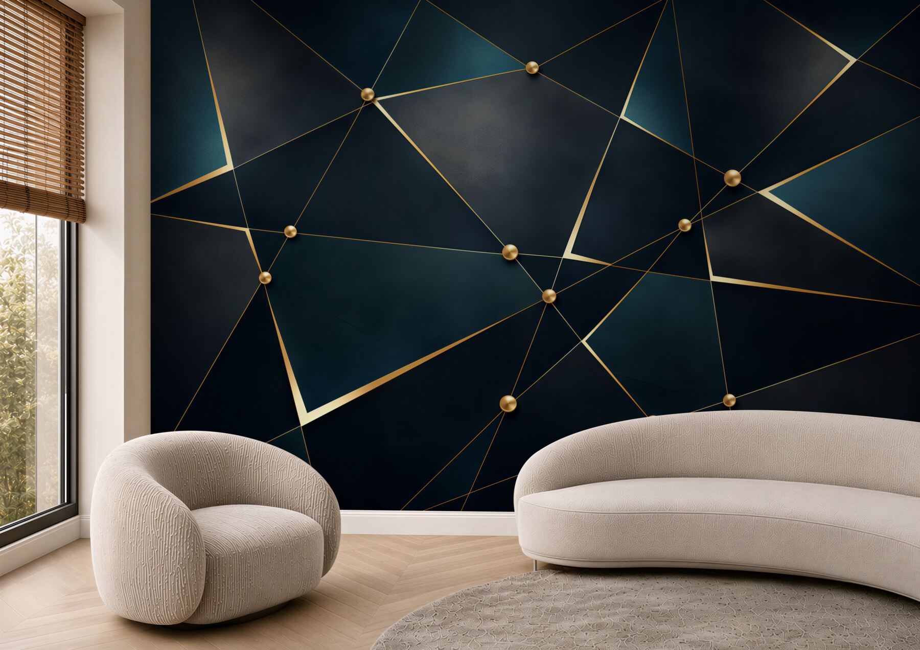 Fotobehang luxe groene diamanten