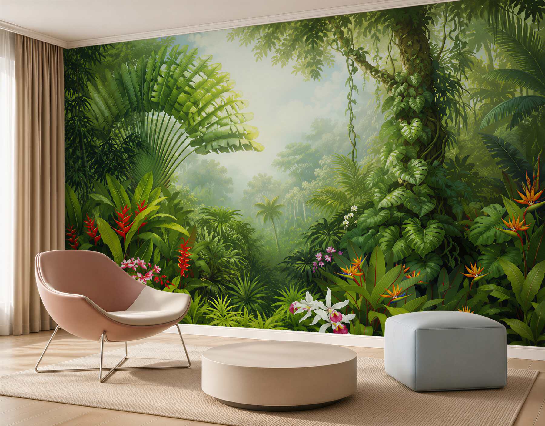 Fotobehang mooie en mysterieuze tropische jungle