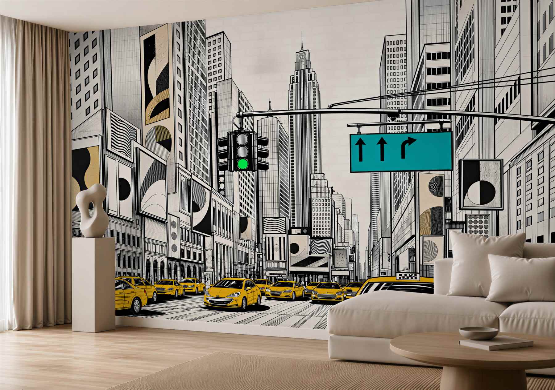 Fotobehang geschilderd New York