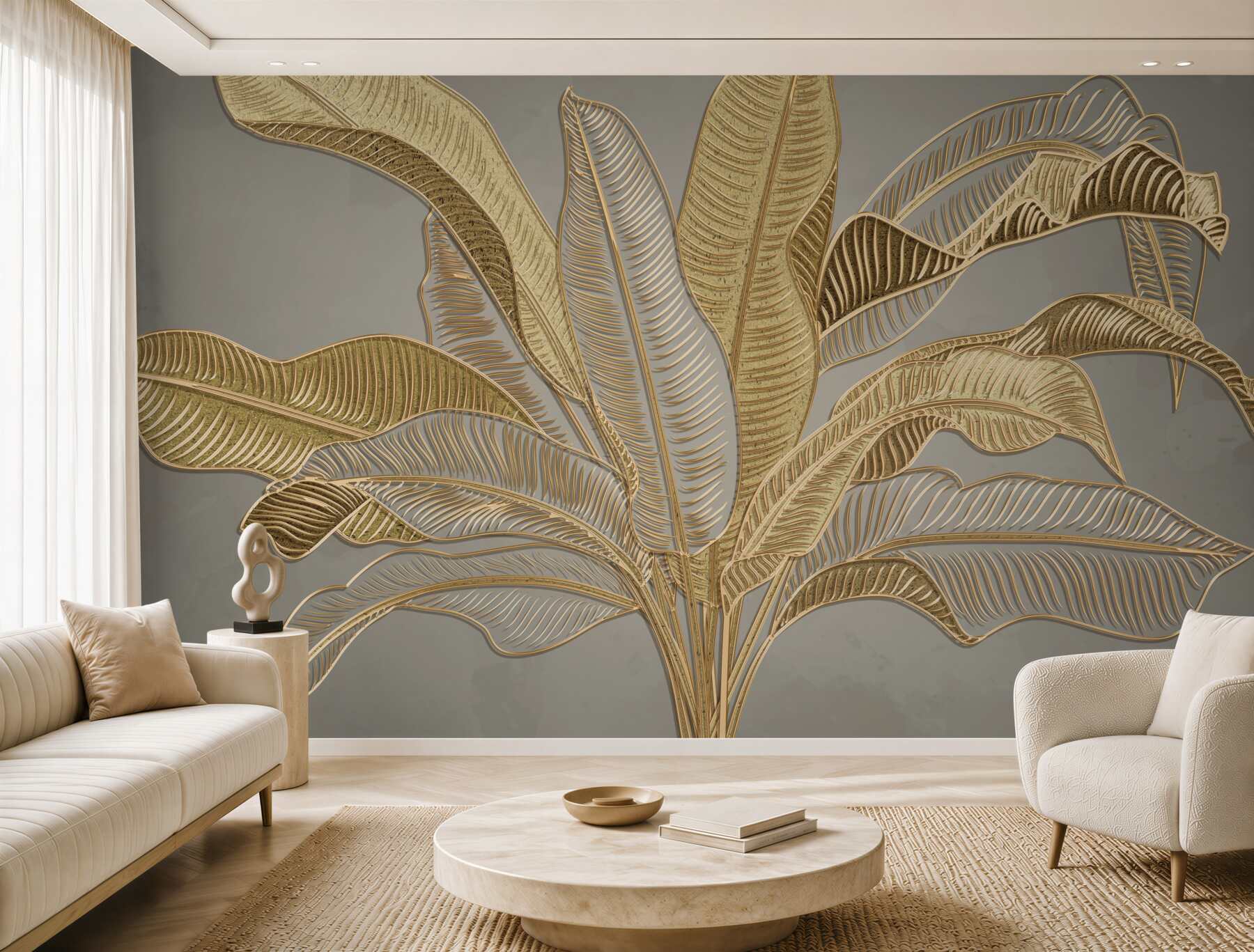 Fotobehang gouden palm 2