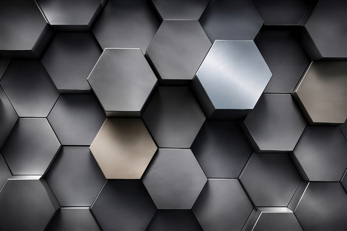 Fotobehang ultra-volumeuze hexagons