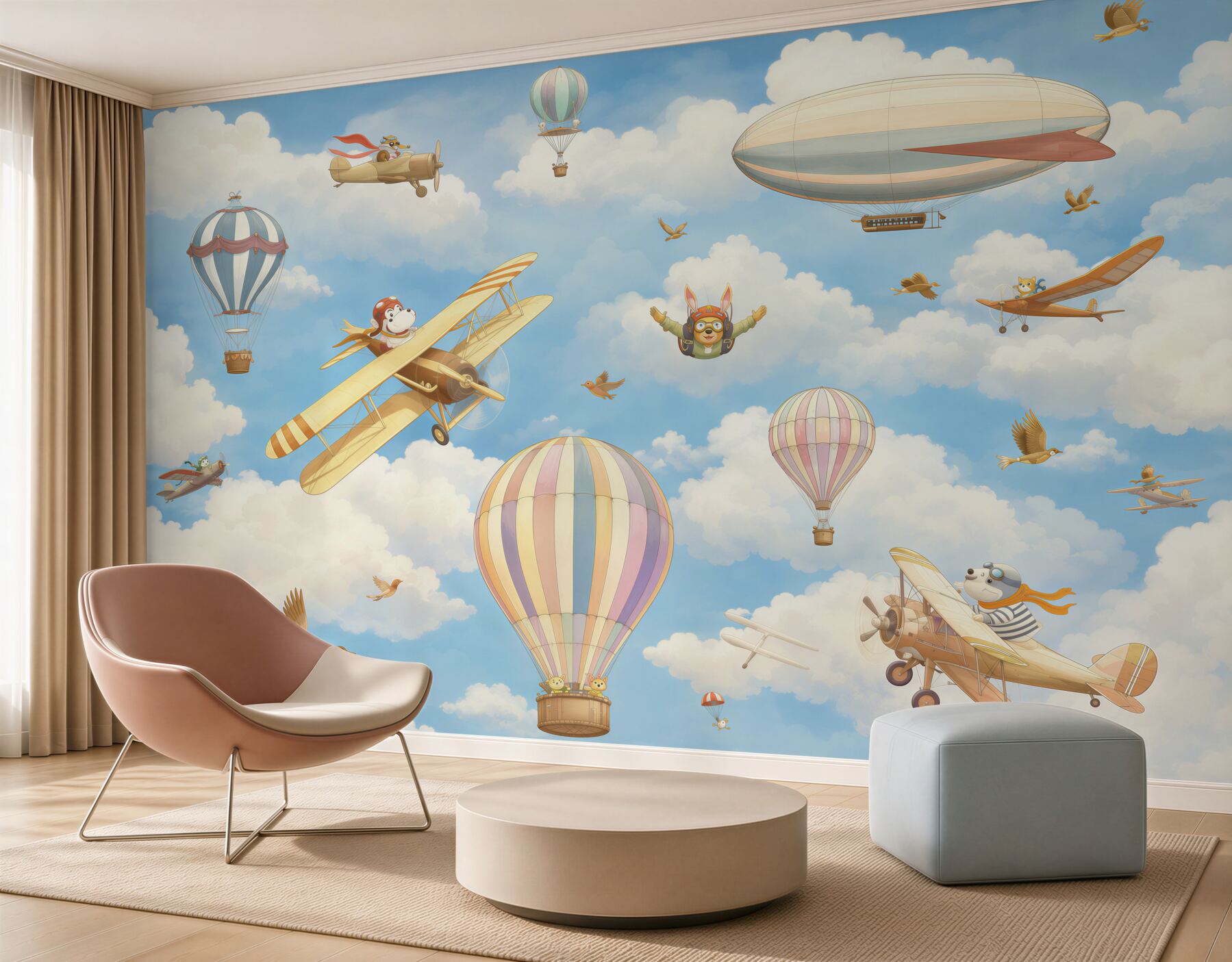 Fotobehang Muur en zaal