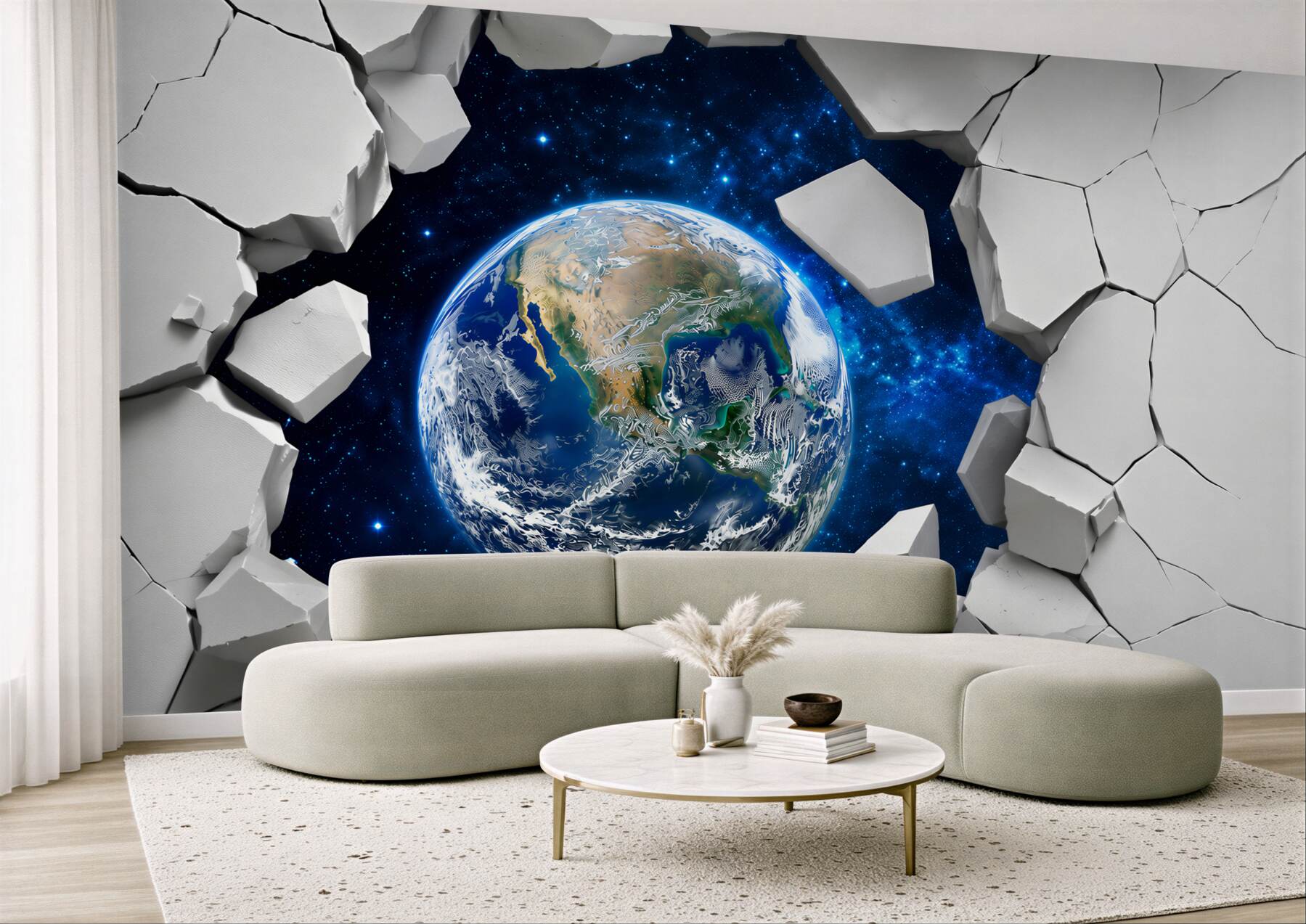 Fotobehang 3D planeet aarde