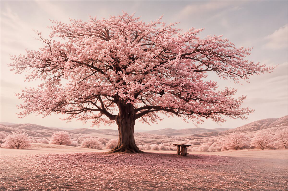 Fotobehang Natuur in roze kleuren