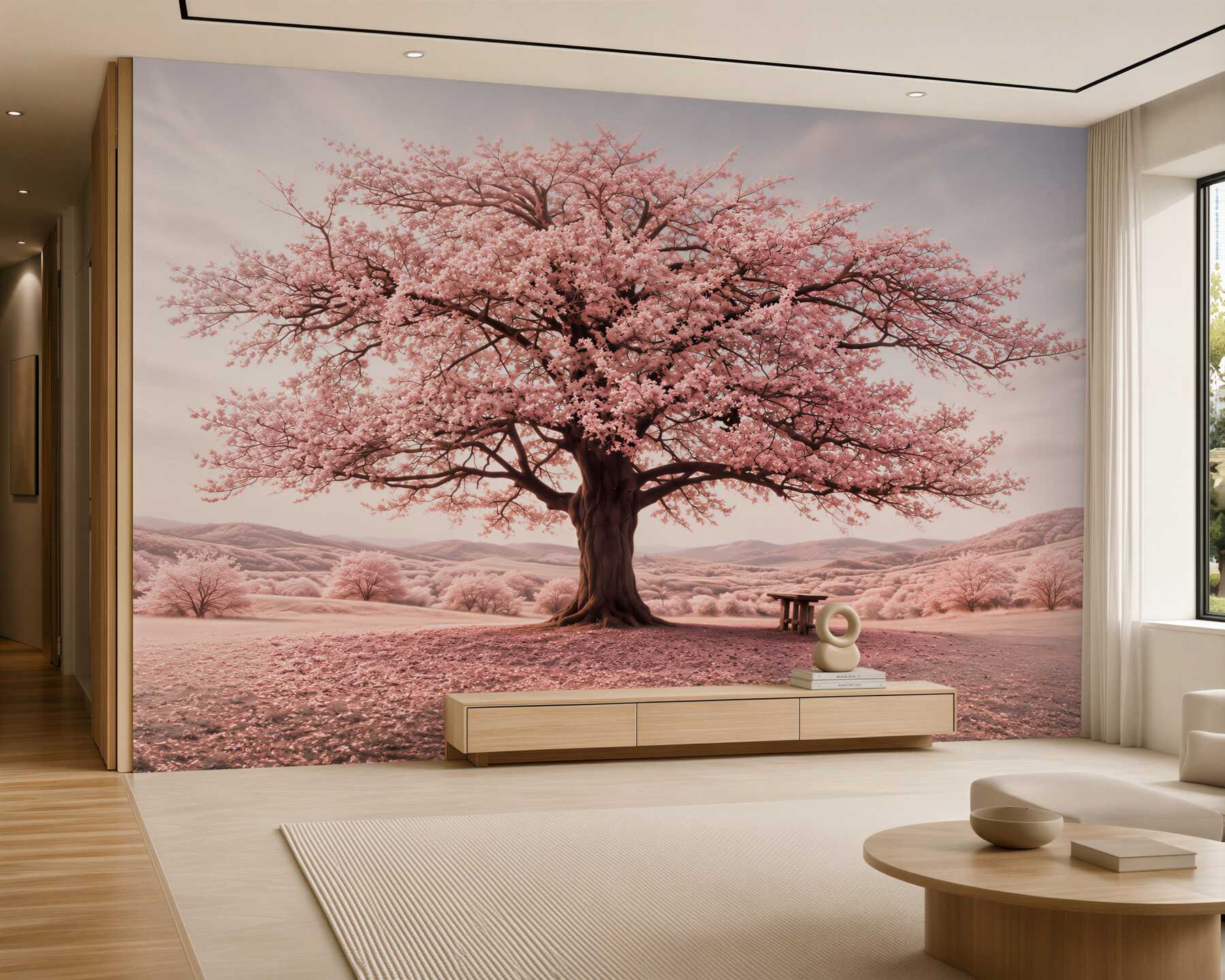 Fotobehang Natuur in roze kleuren