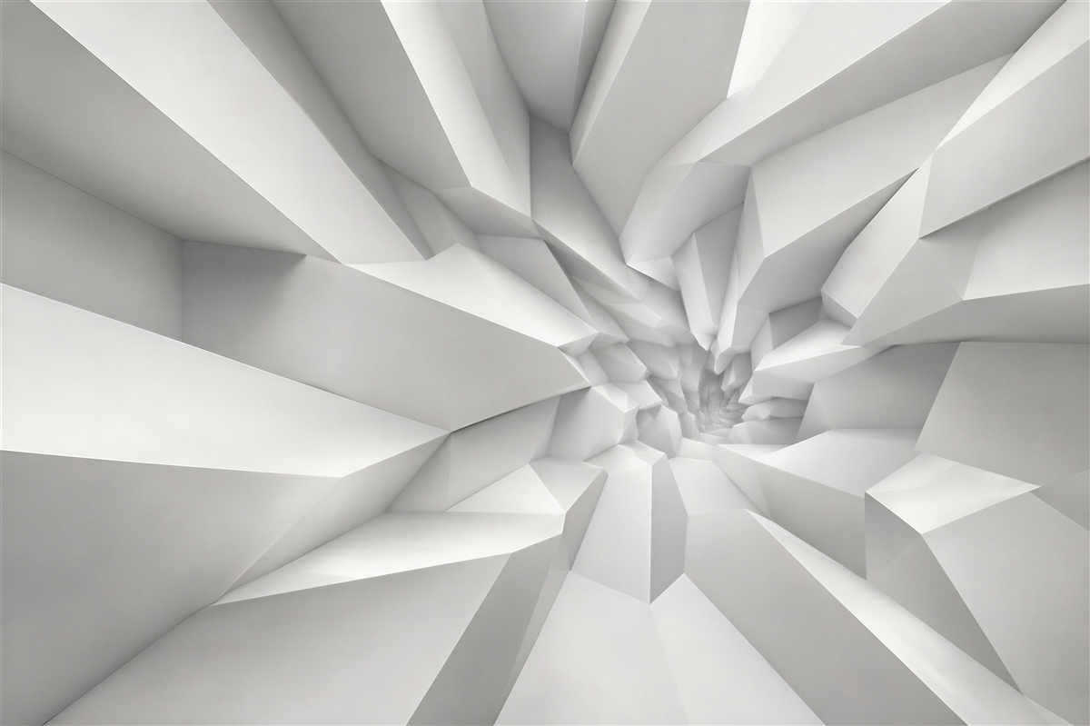 Fotobehang 3D abstractie van figuren