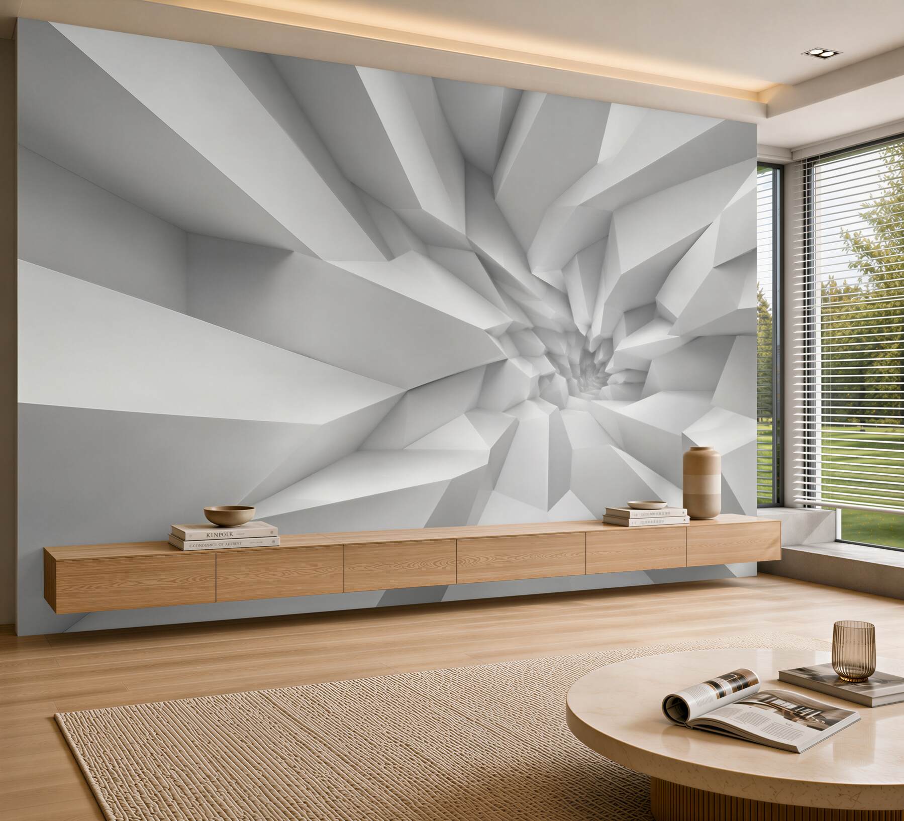 Fotobehang 3D abstractie van figuren