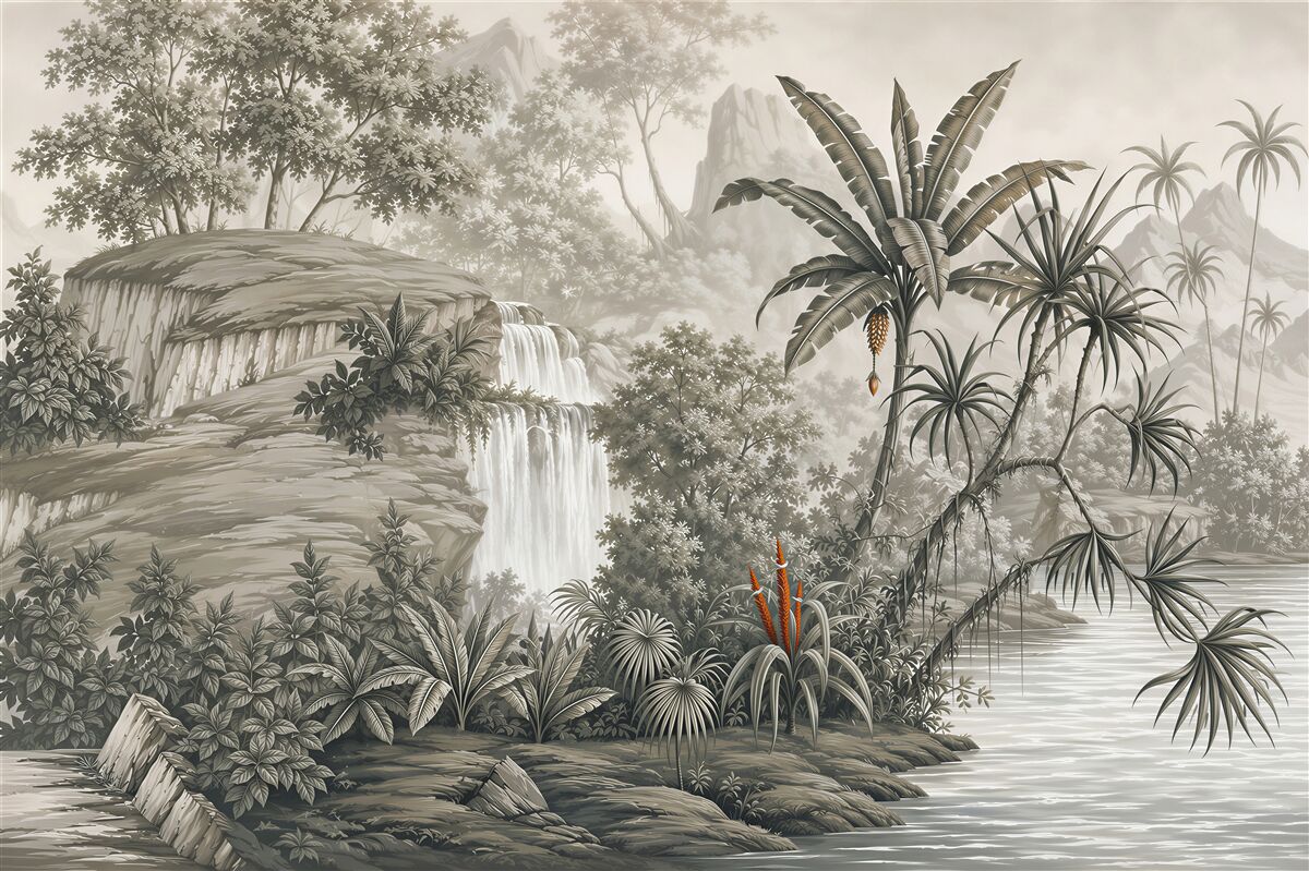 Fotobehang donkere jungle