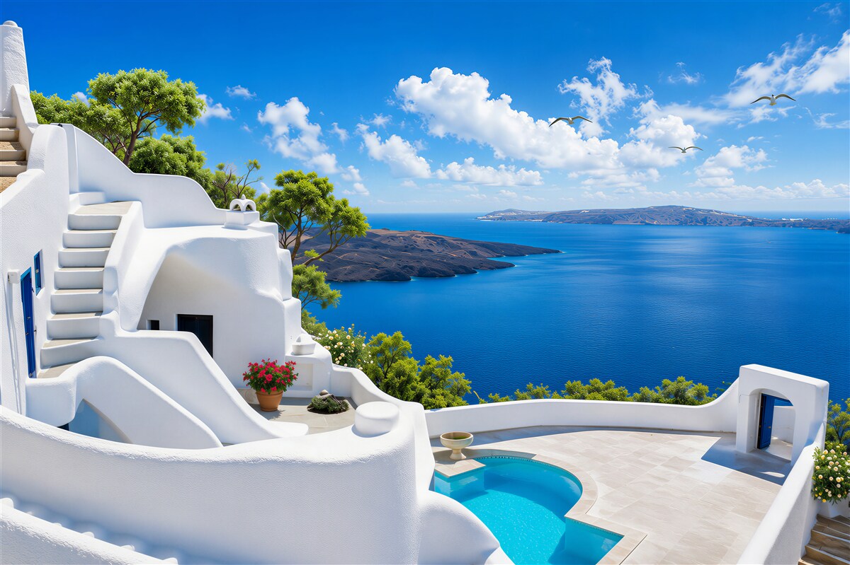 Fotobehang Grieks eiland Santorini