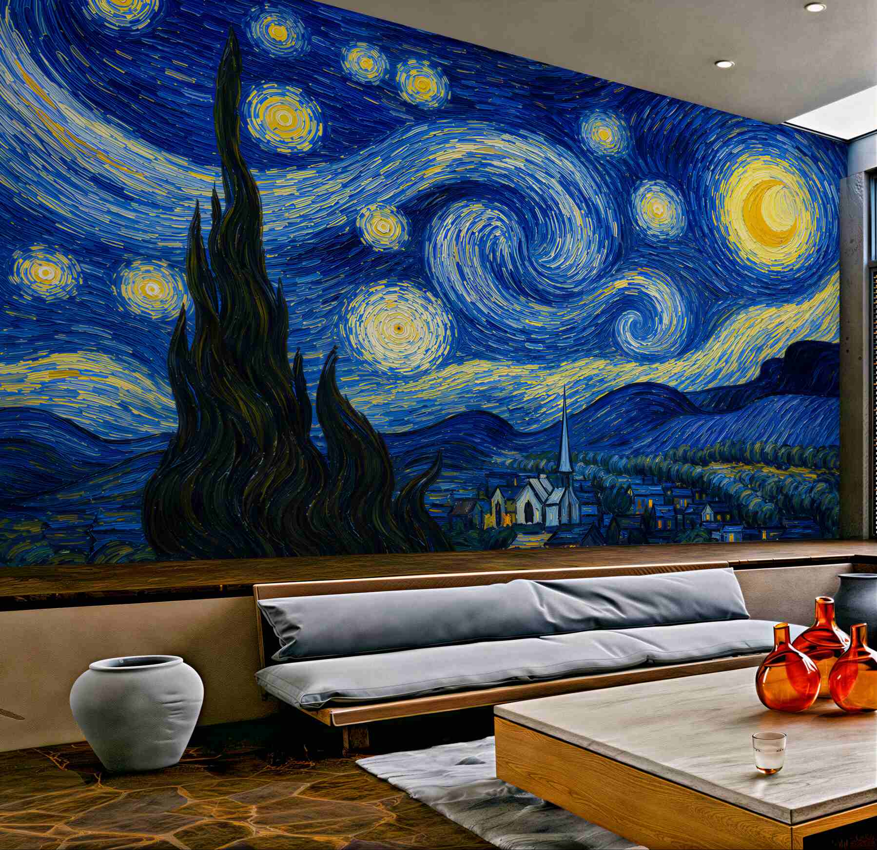 Fotobehang schilderij van Van Gogh
