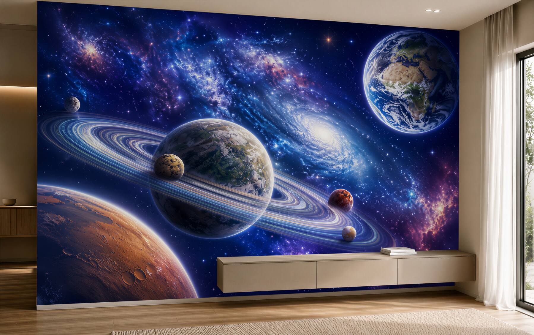 Fotobehang Planeten in de ruimte