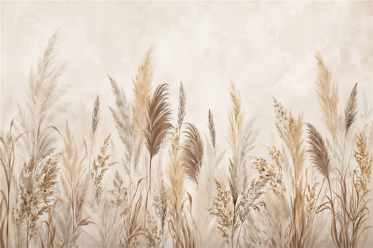 Fotobehang Bruine planten