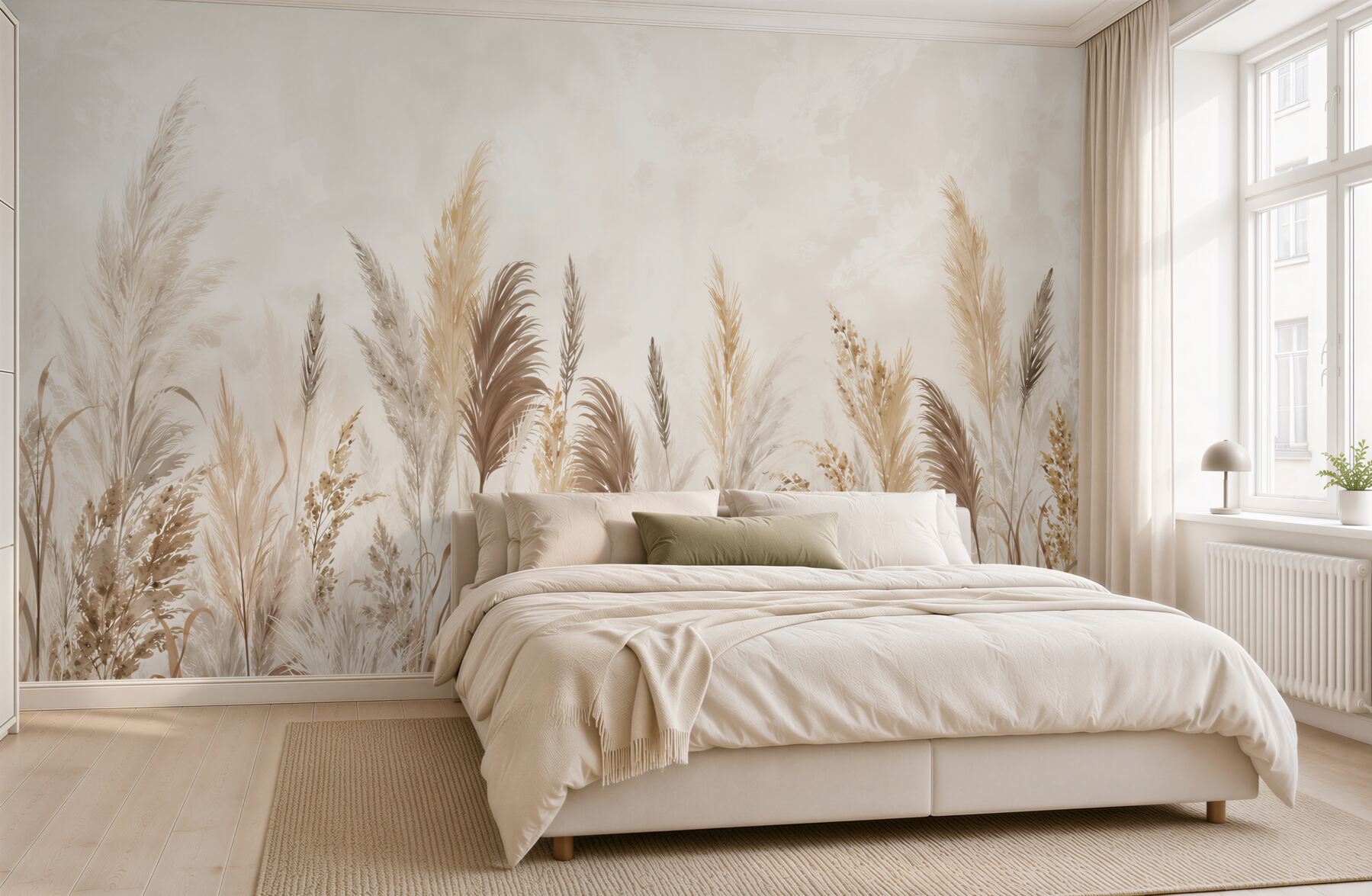 Fotobehang Bruine planten