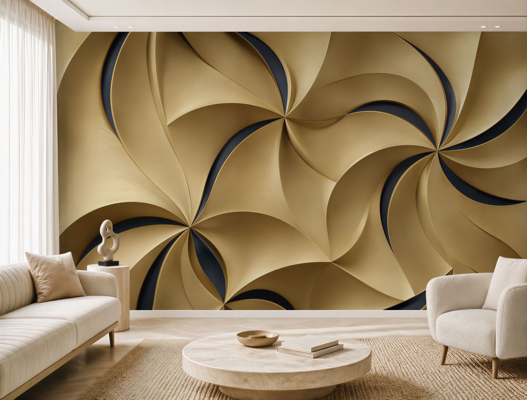 Fotobehang Geometrische mosterdsterren