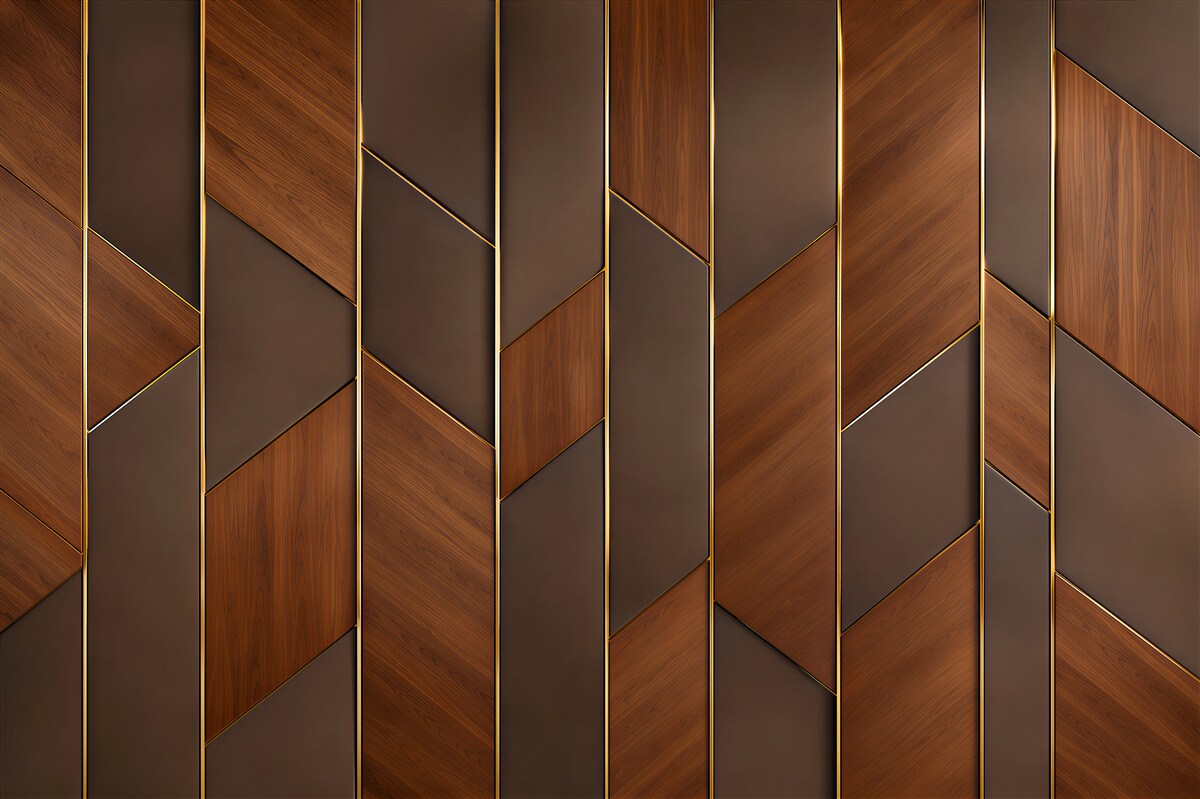 Fotobehang geometrische beige panelen moderne decoratie 3D