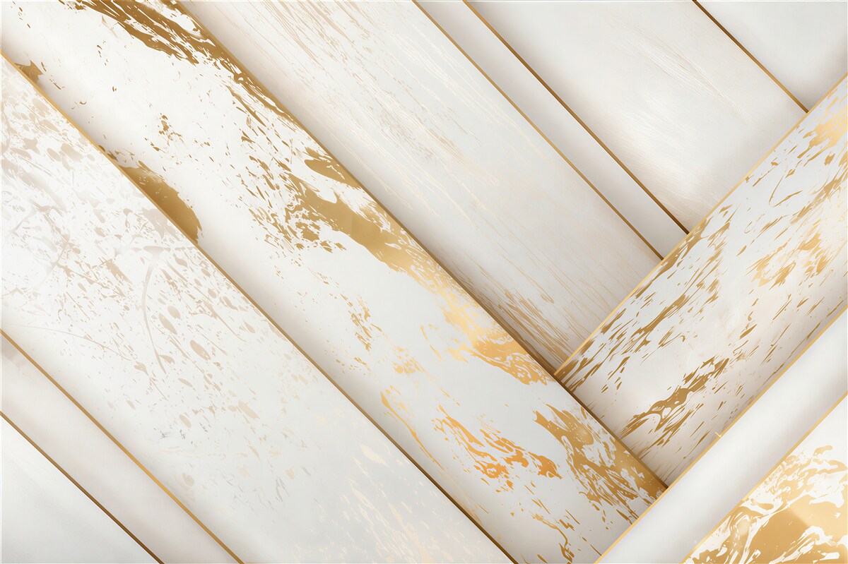Fotobehang witte marmer met gouden aderen elegant