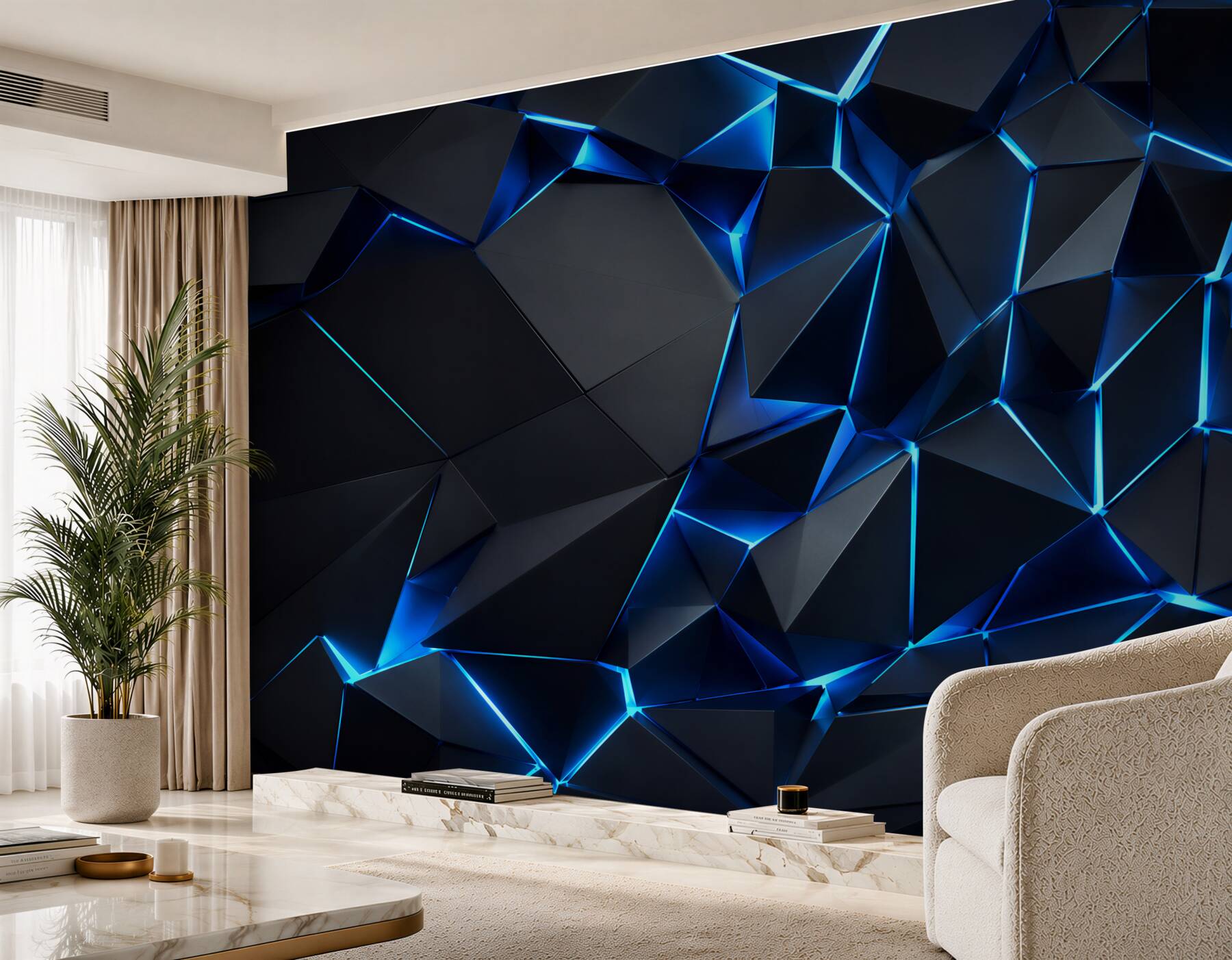 Fotobehang personaggi straordinari con illuminazione al neon