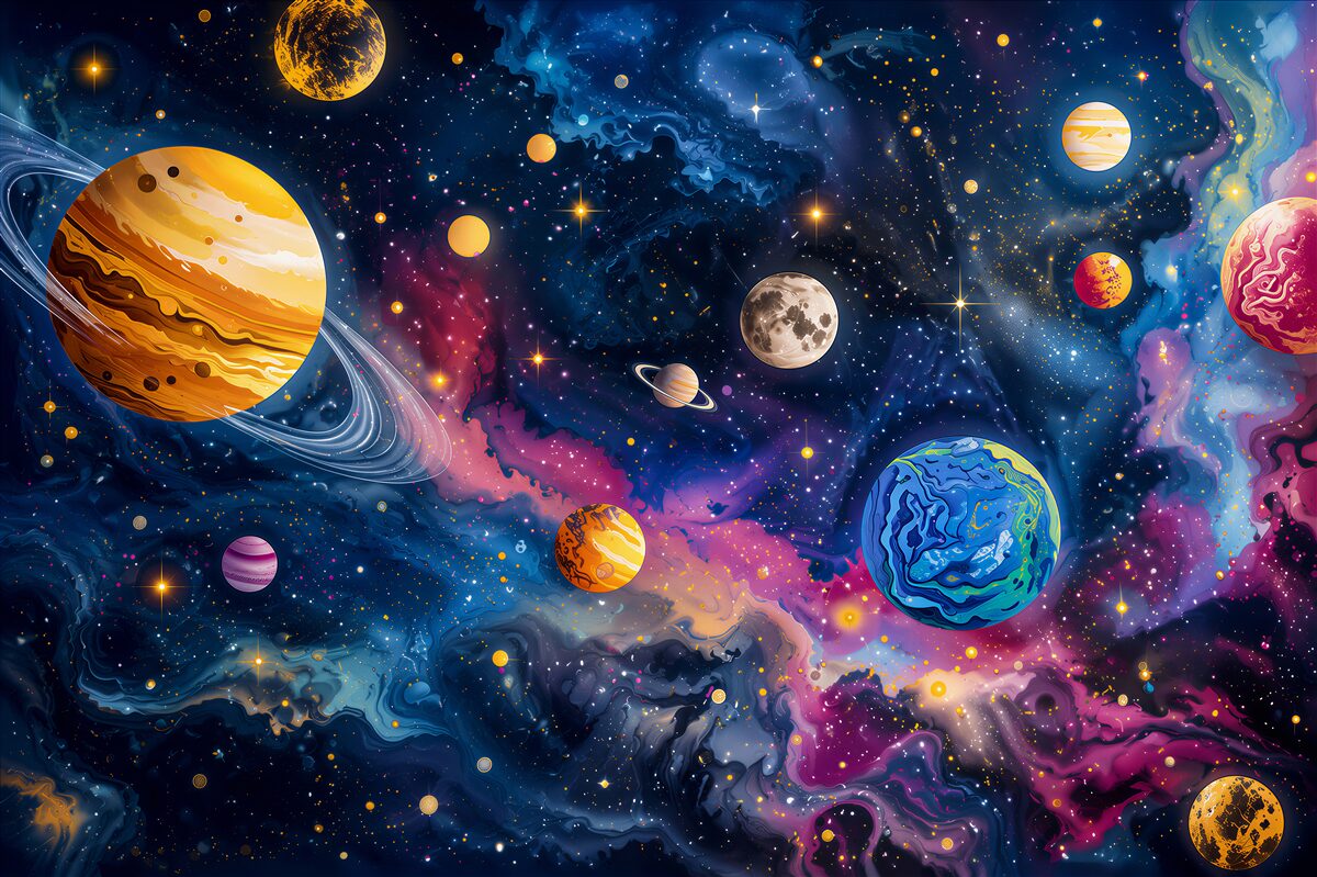 Fotobehang banen en planeten