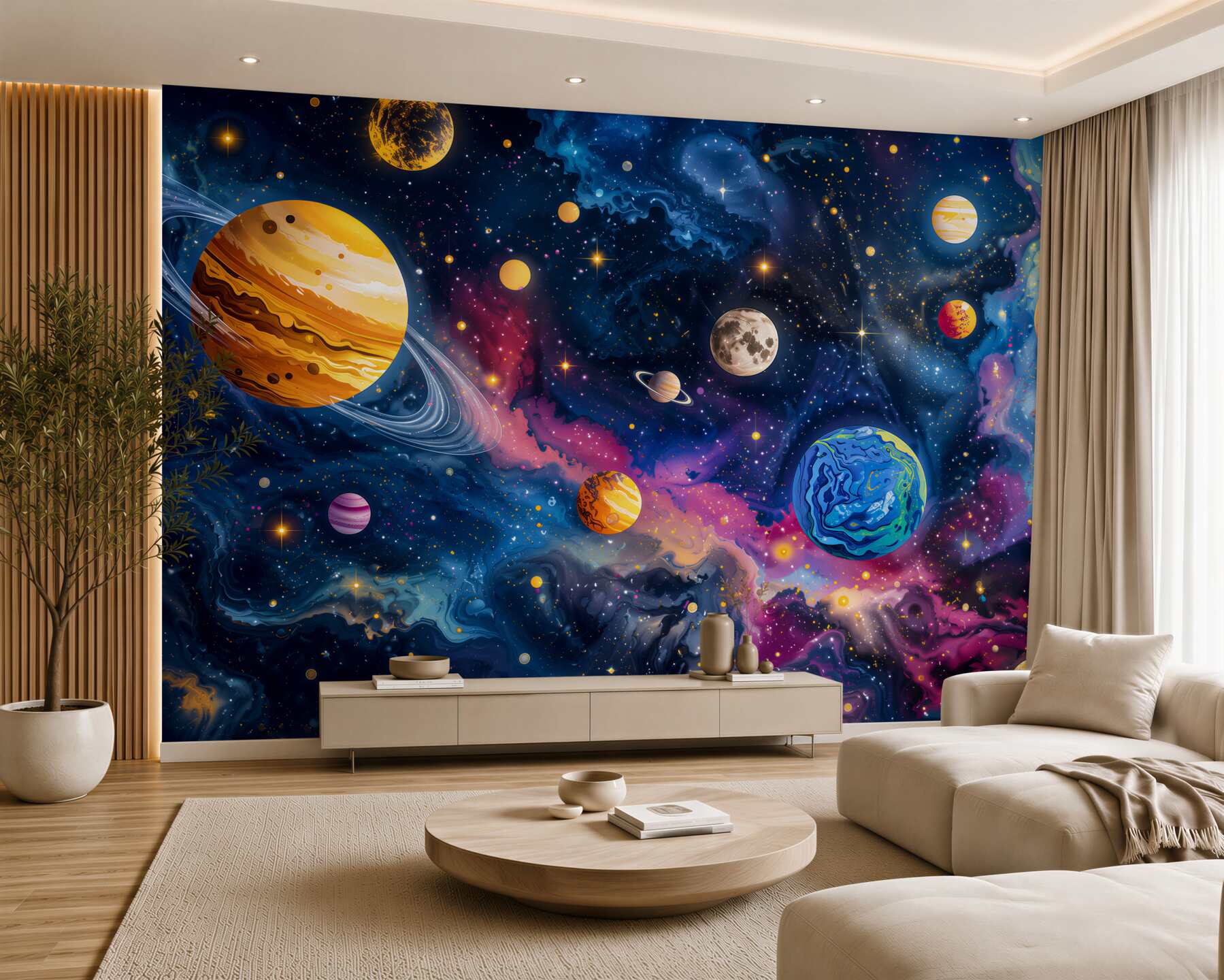 Fotobehang banen en planeten