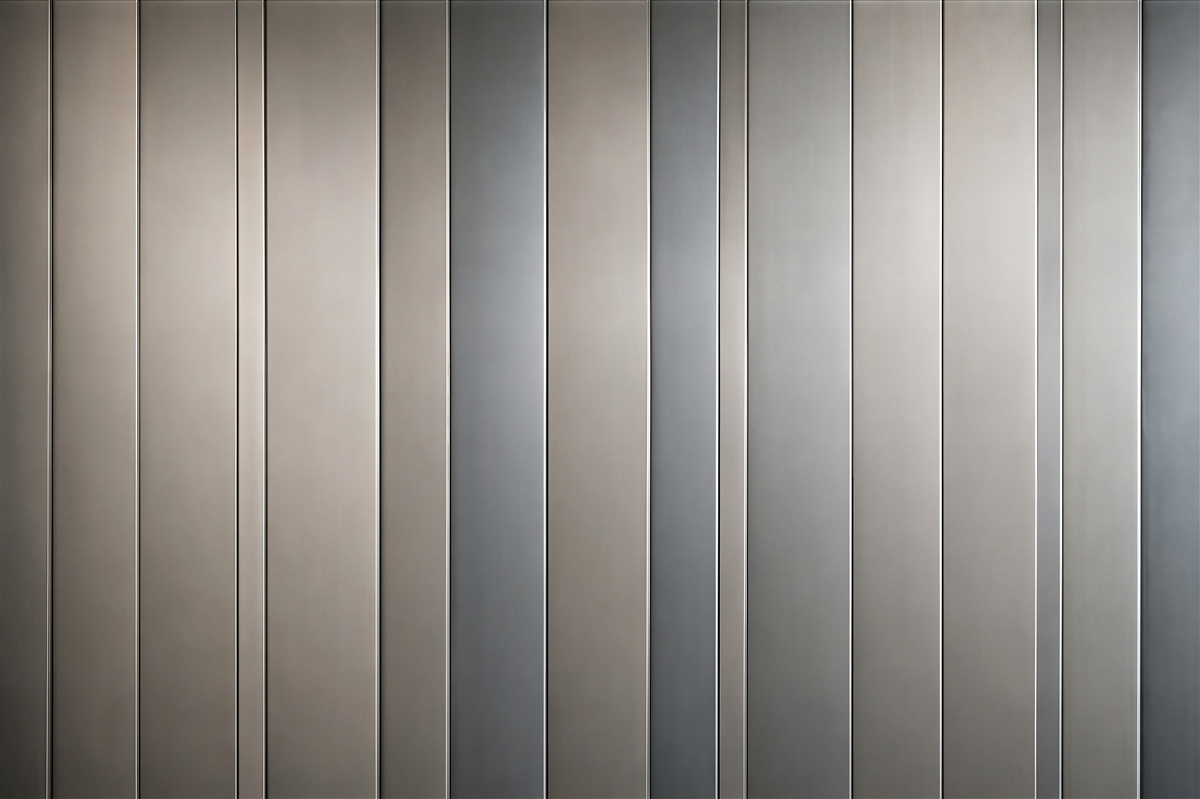 Fotobehang verticale metalen panelen grijs moderne loft achtergrond