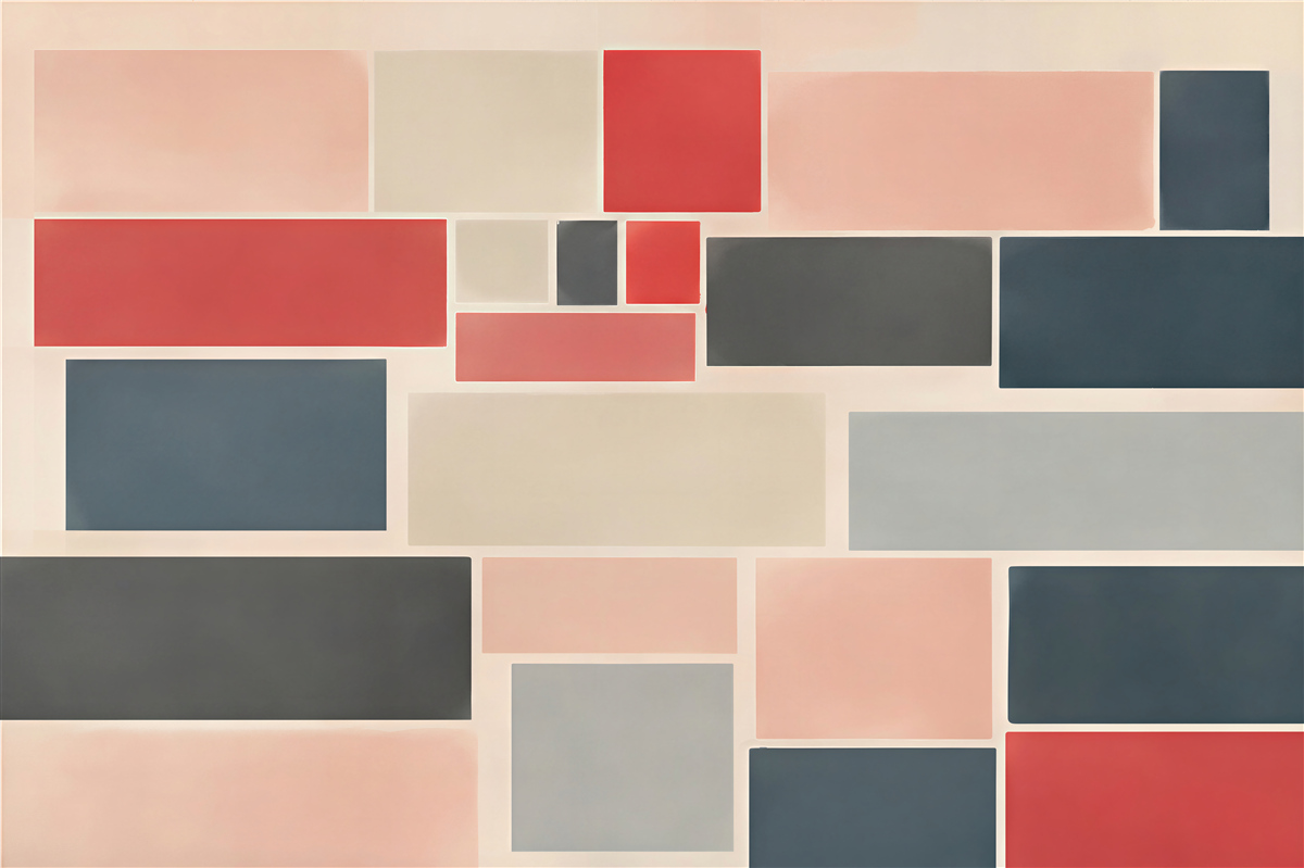 Fotobehang geometrische rechthoeken in pasteltinten moderne abstractie