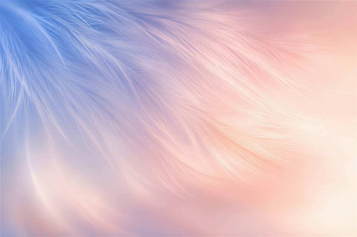 Fotobehang pastelveren roze en blauw delicaat voor de slaapkamer
