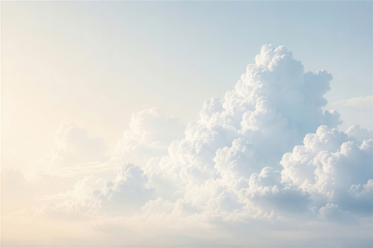 Fotobehang pluizige witte wolken