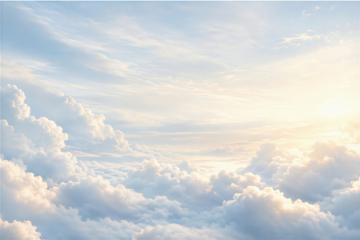 Fotobehang wolken bij zonsondergang