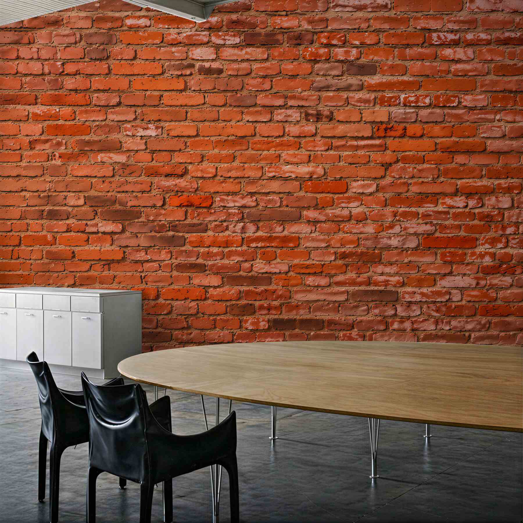 Fotobehang oude bruine bakstenen muur
