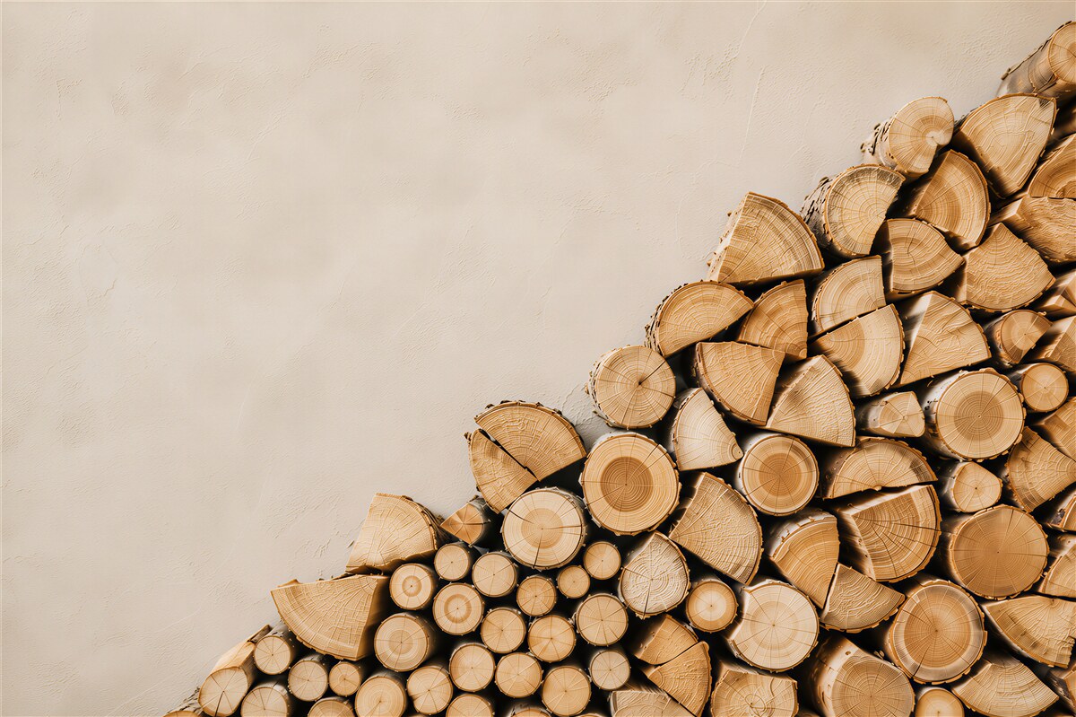 Fotobehang samengestelde stukken hout