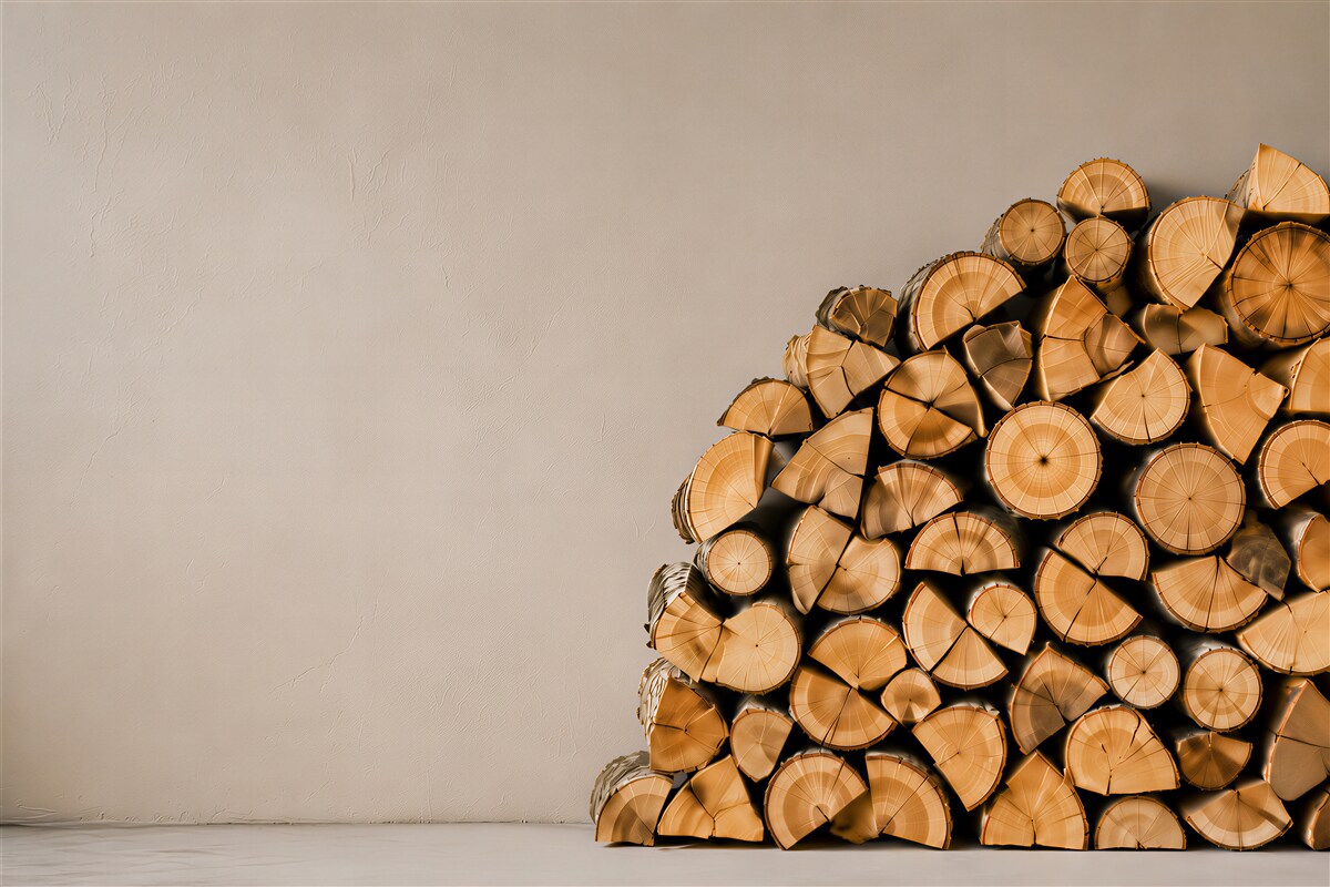 Fotobehang stukken hout