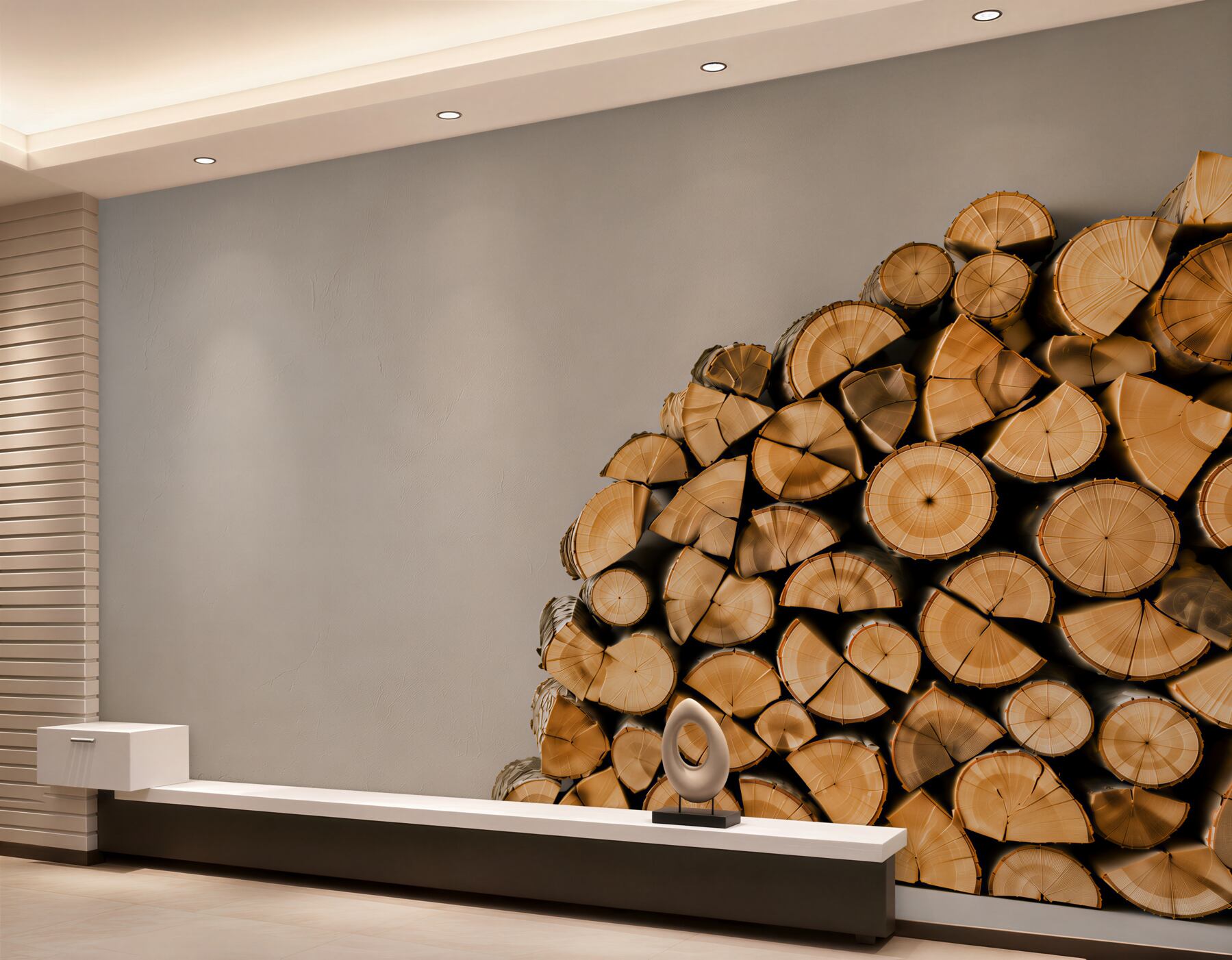 Fotobehang stukken hout