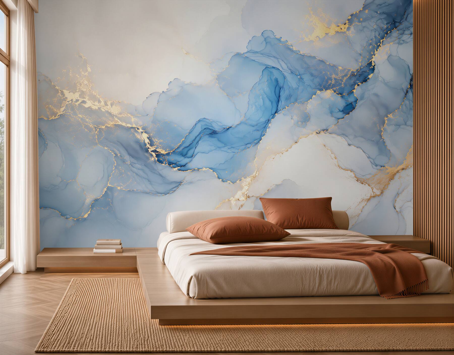 Fotobehang luxe blauwe achtergrond