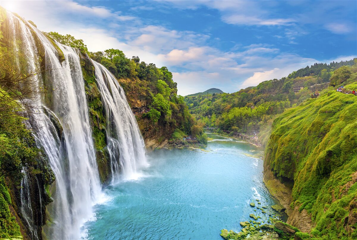Fotobehang krachtige Huangguoshu waterval