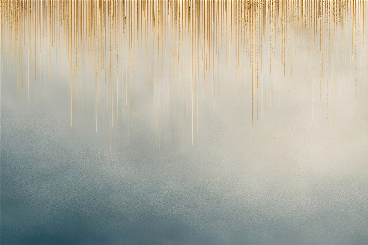 Fotobehang herfsttakken van wilg aan het water