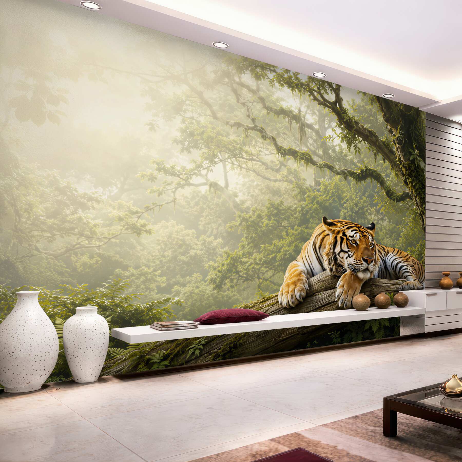Fotobehang tijger op vakantie in de jungle