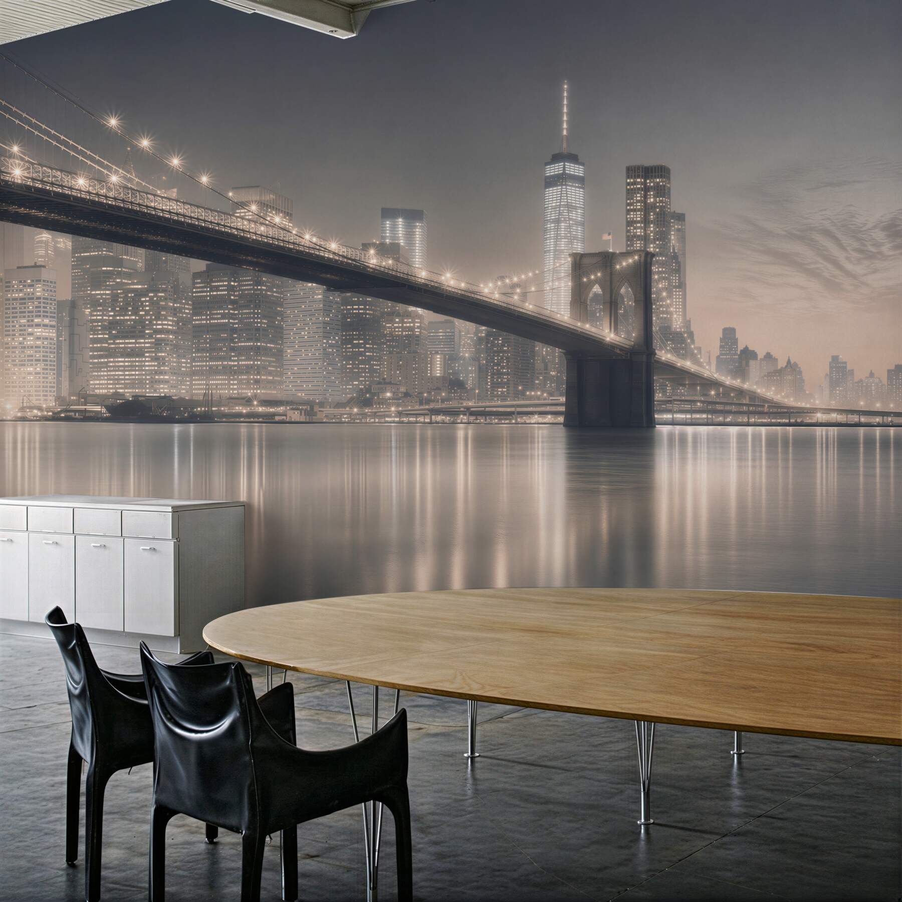 Fotobehang lege kade van New York