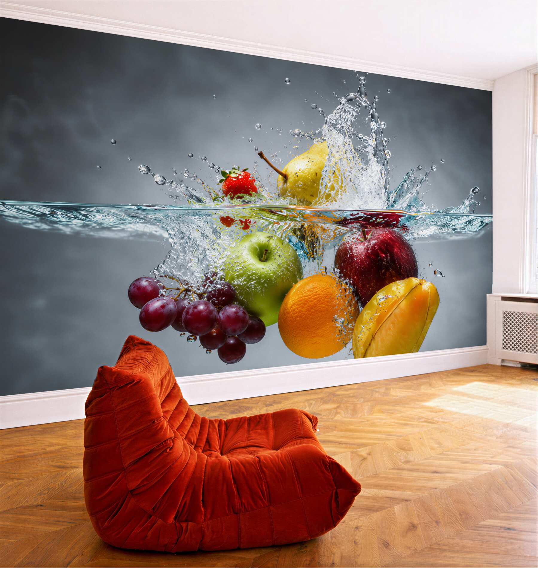 Fotobehang fruit in water