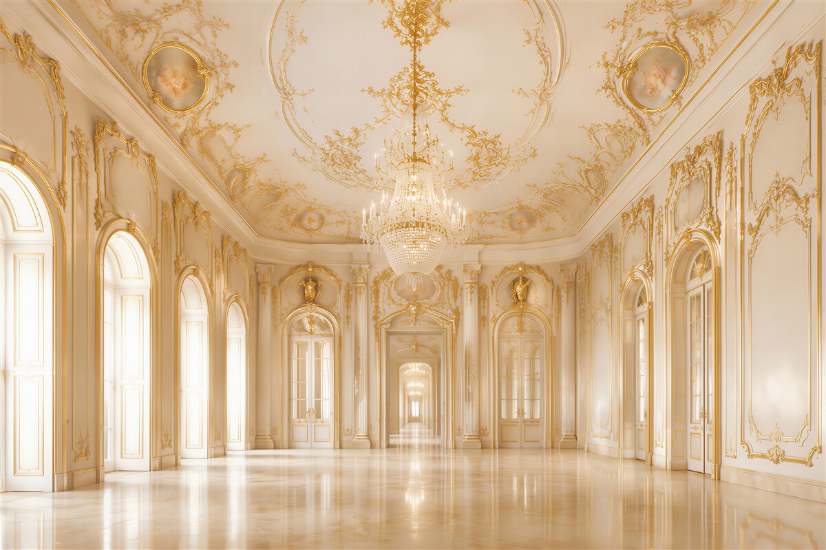 Fotobehang interieur van het Queluz-paleis
