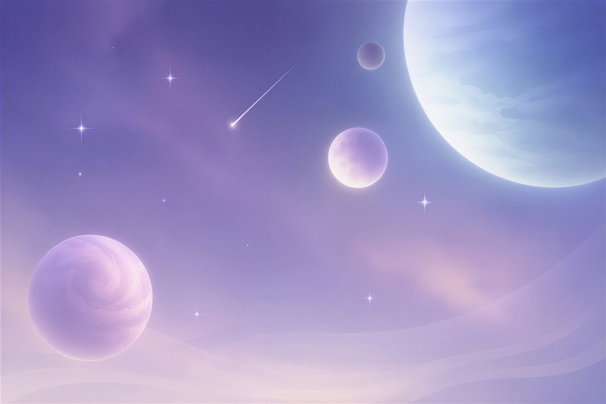 Fotobehang planeten en sterren in de ruimte